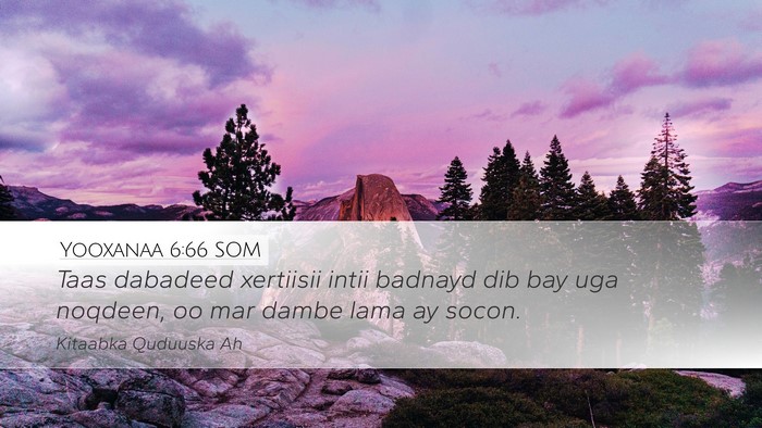 Yooxanaa 6:66 SOM Bible Verse Image