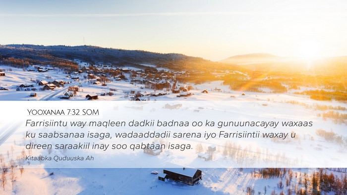 Yooxanaa 7:32 SOM Bible Verse Image
