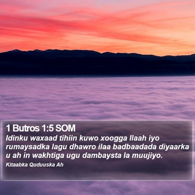 1 Butros 1:5 SOM Bible Verse Image