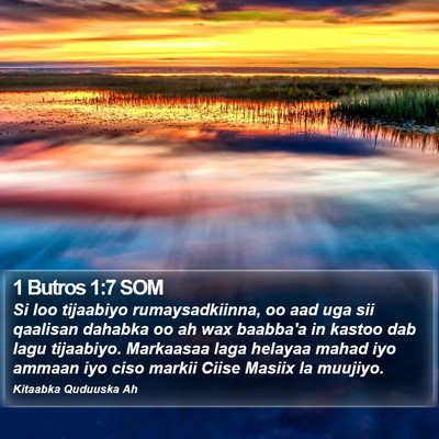 1 Butros 1:7 SOM Bible Verse Image