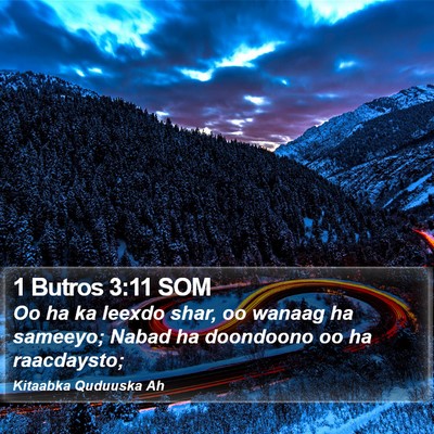 1 Butros 3:11 SOM Bible Verse Image