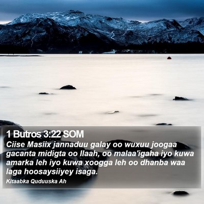 1 Butros 3:22 SOM Bible Verse Image