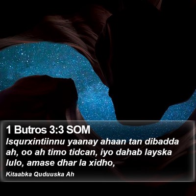 1 Butros 3:3 SOM Bible Verse Image
