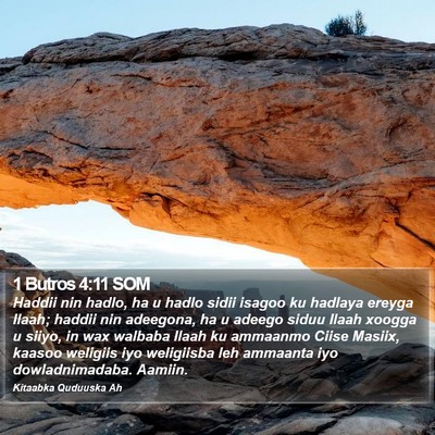 1 Butros 4:11 SOM Bible Verse Image