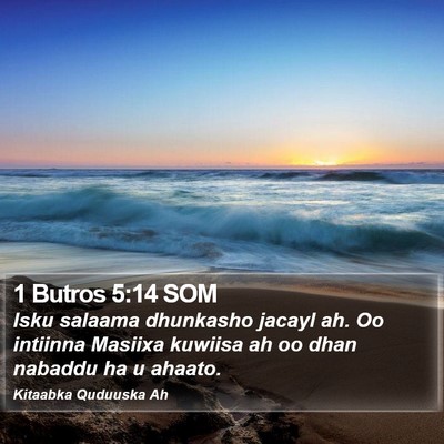 1 Butros 5:14 SOM Bible Verse Image