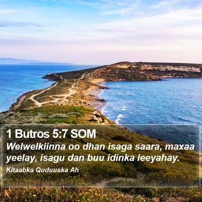 1 Butros 5:7 SOM Bible Verse Image