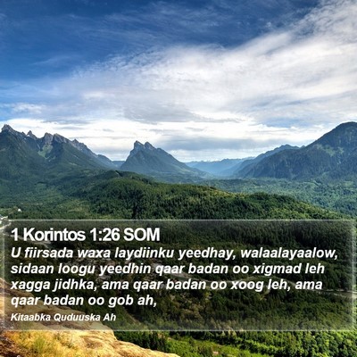 1 Korintos 1:26 SOM Bible Verse Image