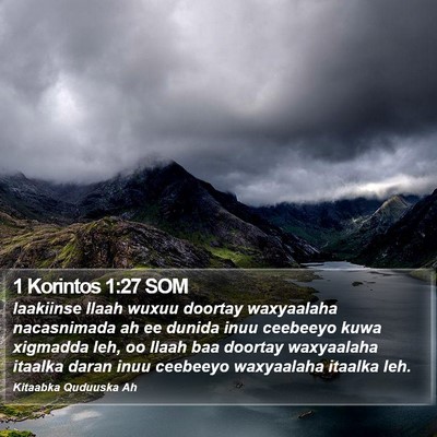 1 Korintos 1:27 SOM Bible Verse Image