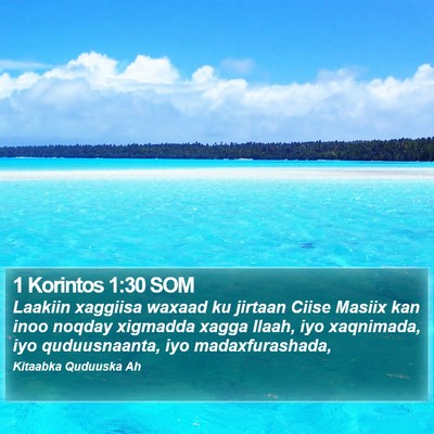 1 Korintos 1:30 SOM Bible Verse Image