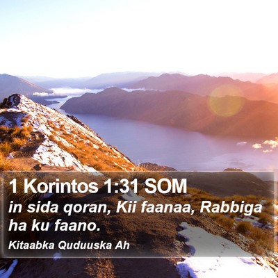 1 Korintos 1:31 SOM Bible Verse Image
