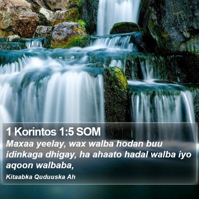 1 Korintos 1:5 SOM Bible Verse Image