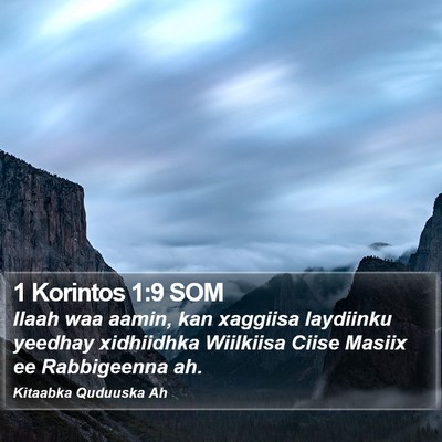 1 Korintos 1:9 SOM Bible Verse Image