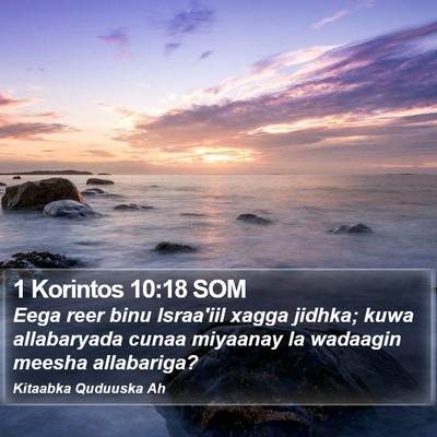 1 Korintos 10:18 SOM Bible Verse Image