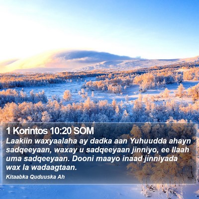 1 Korintos 10:20 SOM Bible Verse Image