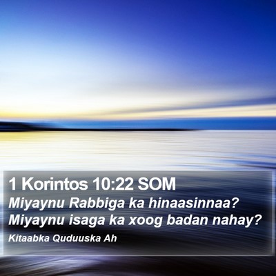 1 Korintos 10:22 SOM Bible Verse Image