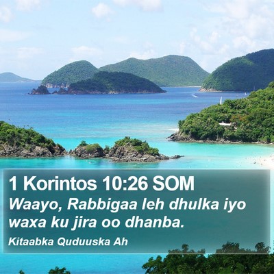 1 Korintos 10:26 SOM Bible Verse Image