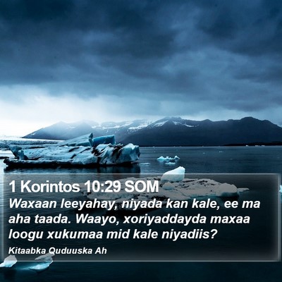 1 Korintos 10:29 SOM Bible Verse Image
