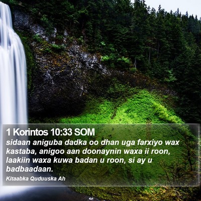 1 Korintos 10:33 SOM Bible Verse Image