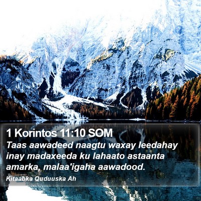 1 Korintos 11:10 SOM Bible Verse Image