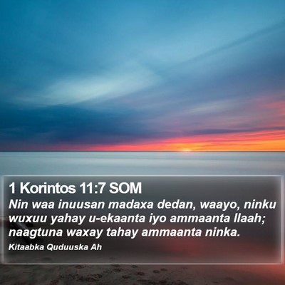 1 Korintos 11:7 SOM Bible Verse Image