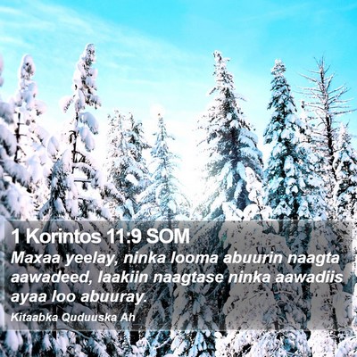 1 Korintos 11:9 SOM Bible Verse Image