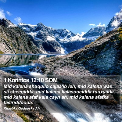 1 Korintos 12:10 SOM Bible Verse Image