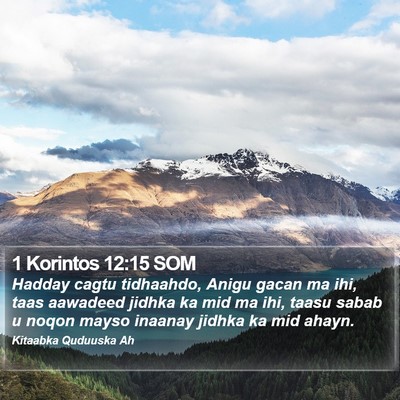 1 Korintos 12:15 SOM Bible Verse Image