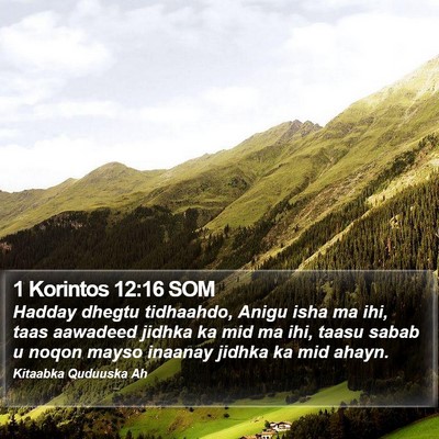 1 Korintos 12:16 SOM Bible Verse Image