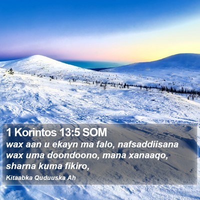 1 Korintos 13:5 SOM Bible Verse Image