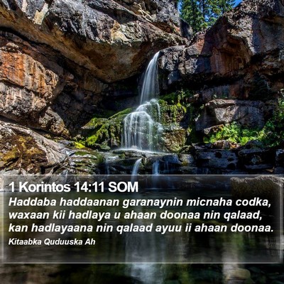 1 Korintos 14:11 SOM Bible Verse Image