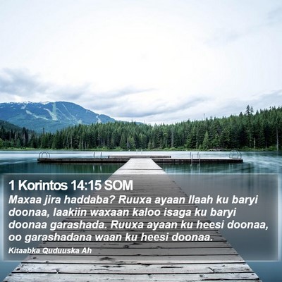 1 Korintos 14:15 SOM Bible Verse Image