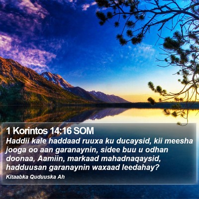 1 Korintos 14:16 SOM Bible Verse Image
