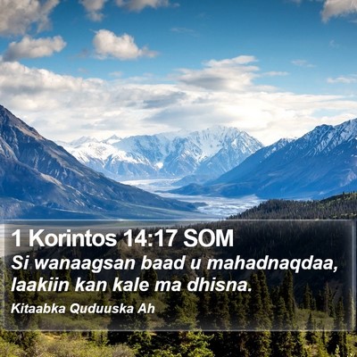 1 Korintos 14:17 SOM Bible Verse Image