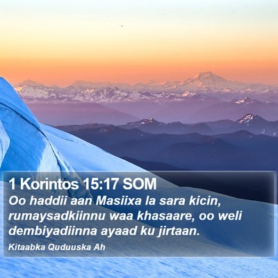 1 Korintos 15:17 SOM Bible Verse Image