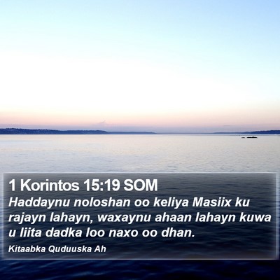 1 Korintos 15:19 SOM Bible Verse Image