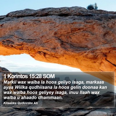 1 Korintos 15:28 SOM Bible Verse Image