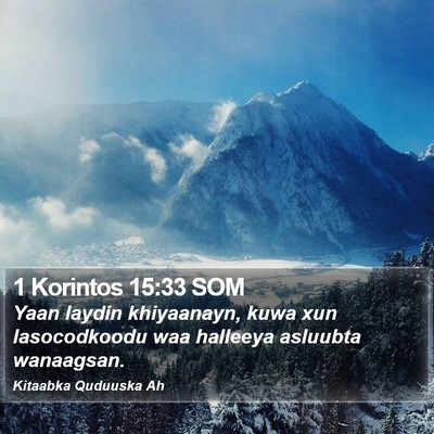 1 Korintos 15:33 SOM Bible Verse Image