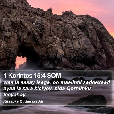 1 Korintos 15:4 SOM Bible Verse Image