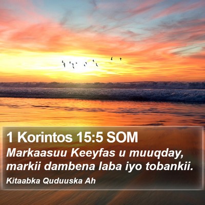 1 Korintos 15:5 SOM Bible Verse Image