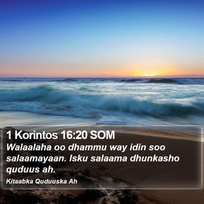 1 Korintos 16:20 SOM Bible Verse Image