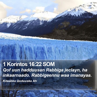 1 Korintos 16:22 SOM Bible Verse Image