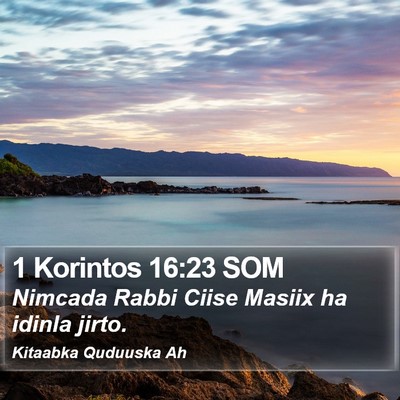 1 Korintos 16:23 SOM Bible Verse Image
