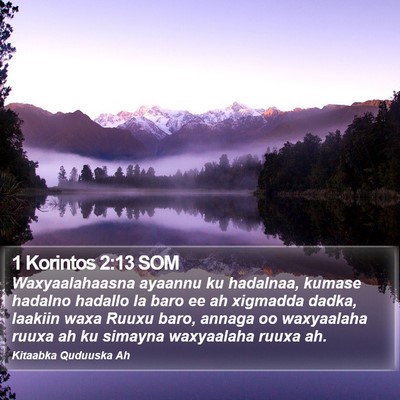 1 Korintos 2:13 SOM Bible Verse Image