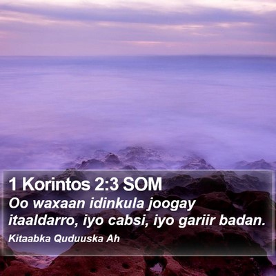 1 Korintos 2:3 SOM Bible Verse Image