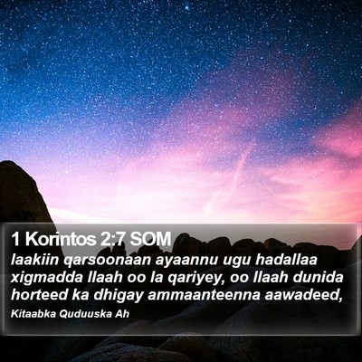 1 Korintos 2:7 SOM Bible Verse Image