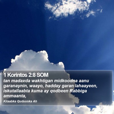 1 Korintos 2:8 SOM Bible Verse Image