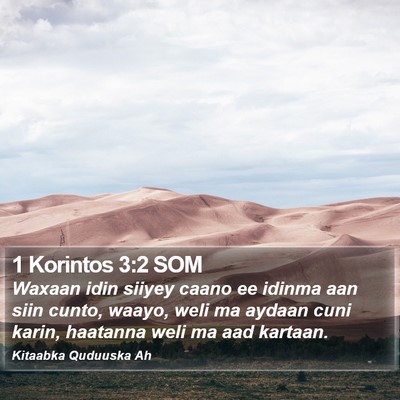 1 Korintos 3:2 SOM Bible Verse Image
