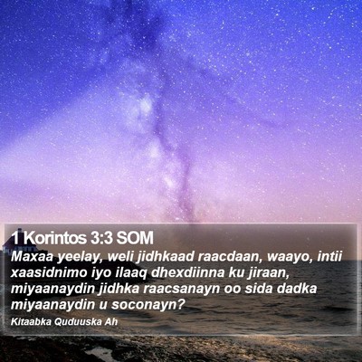 1 Korintos 3:3 SOM Bible Verse Image