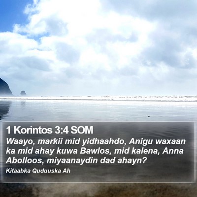 1 Korintos 3:4 SOM Bible Verse Image