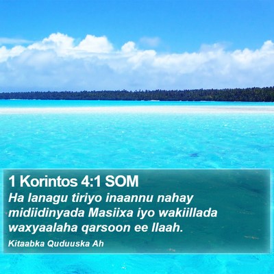 1 Korintos 4:1 SOM Bible Verse Image